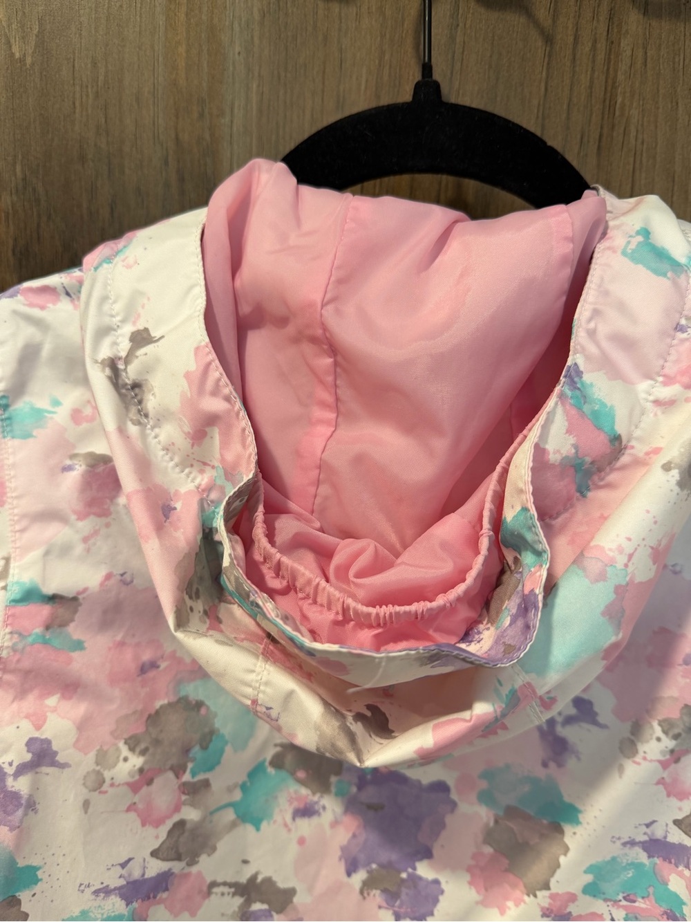 The North Face Girls' Pastel Splash Hooded Jacket - Pink, Mint, Lavender - Picture 7 of 7